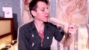 Sucking huge dildo deepthroat during stream. I can do this all day long :)