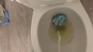 taking a piss on the mask I nutted on