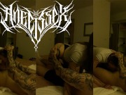 Blowjob handjob tattooed couple cum swallow