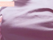 服の上から爪でカリカリ乳首オナニーしました 3/16