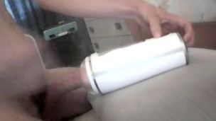 Using my vibrating fleshlight!
