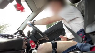 CAUGHT JERKING OFF OUTSIDE! Teen caught jerking on public road after drive!