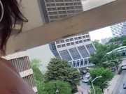 JusAgirl - EXHIBITIONIST Caught by security guard EXTREME RISKY masturbating on car in parking deck 1/16