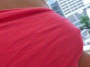 JusAgirl - EXHIBITIONIST Caught by security guard EXTREME RISKY masturbating on car in parking deck 2/16