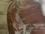 Playing with my boobs in the shower!