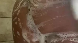 Playing with my boobs in the shower!