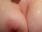 Playing with my boobs in the shower
