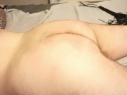 Femdom Mistress whips slaves ass and balls 7/16