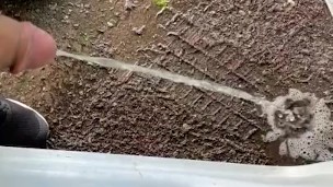 Pee Desperation auf dem Parkplatz