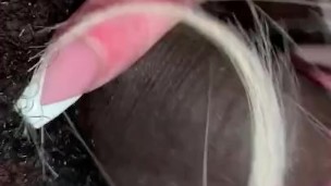 Beautiful White Girl (Kendra Sunderland) Lookalike sucking black big dick