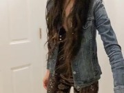 Undressing before a shower in air bnb
