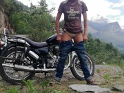 Took a brake on the road to pee near my bike - 1080HD Angel Fowler
