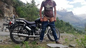 Took a brake on the road to pee near my bike - 1080HD Angel Fowler