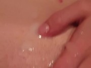 Releasing cuckold and letting him cum on me after bull leaves 15/16