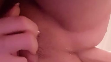 Giving sissy husband a good anal fucking while caged