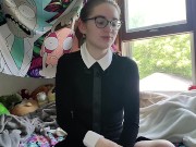 Roleplay: Religious School Girl Smokes and Shows You Her Strange Dildo - Izzy Hellbourne 1/16
