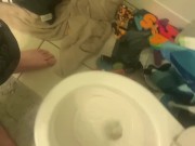 PISSING PEEING ALL OVER BATHROOM IN SINK ON TOILET ON FLOOR WATERSPORTS DADDYREVAN