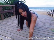 Sexy & Submissive Close Up POV Blowjob & Cum In Mouth Public Beach Sex 9/16