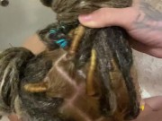 ПЕРВЫЙ РАЗ ПОПРОБОВАЛИ ЗОЛОТОЙ ДОЖДЬ. ГРУБЫЙ МИНЕТ. КОНЧИЛ НА ЛИЦО. КРАСОТКА С ДРЕДАМИ. 11/16