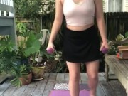Strength training workout and foam rolling workout 2