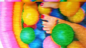 Ball pool feet play
