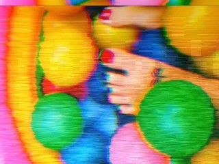 Ball pool feet play