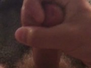 Morning male jerk off in robe with POV cumshot