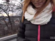 HUNT4K Chico enojado por dinero en efectivo permite a un cazador follar a su bella novia 3/16