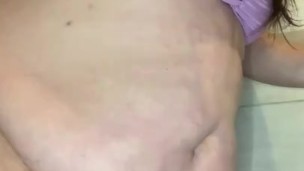 Chubby amateur shaves fat pussy