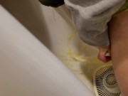 Sneaky SluT Uses UrinaL 7/16