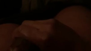 Early morning jerk off. Cum black cock