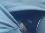 Chubby Hairy MILF Lillian Wet Masturbates with glass dildos & Squirts in a public Park