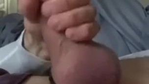 Daddy jerking thick cock