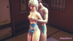 Frozen Hentai - Elsa enjoys when her tits are touched and fucked