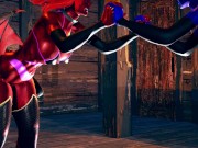 Red VS Blue Succubus lesbian Foursome 1/16