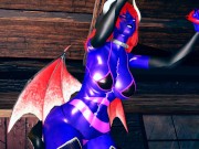 Red VS Blue Succubus lesbian Foursome 14/16