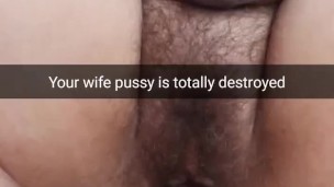 Your wife pussy is totally destroyed by a small fat dick - Cuckold Captions