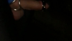 Late Night JOGGING ** 3 COCK RINGS ON - in Slow Motion **