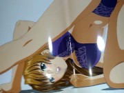 AIKa(パンチラアニメ)の下着姿の皇藍華にキス&足舐め後に顔射ぶっかけオナニー - Screenshot 16 of 16 - HD