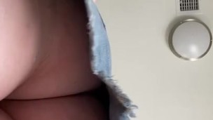 Just Doing My Makeup - Up Skirt View