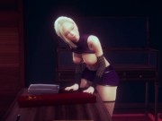 3D HENTAI Ino Yamanaka rubs her pussy on the table 10/16