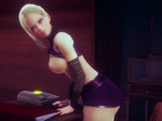 3D HENTAI Ino Yamanaka rubs her pussy on the table 13/16