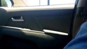 Hairy ginger edging in public, showing off at a gas station 