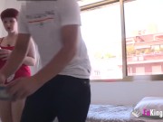 Big titted redhead caught fucking some dude inside her house 5/16