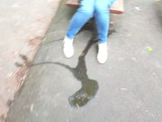 My new VERY HOT public pissing jeans (60FPS 13/16