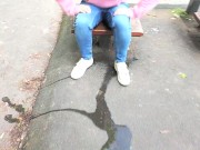 My new VERY HOT public pissing jeans (60FPS 14/16