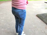 My new VERY HOT public pissing jeans (60FPS 15/16