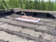 Fucked my busty best friend on the roof while she was sunbathing 3/16