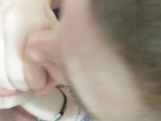 Neighbor's wife was gone so I let him cum in my mouth 12/16