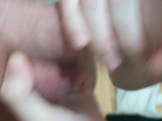 Neighbor's wife was gone so I let him cum in my mouth 13/16